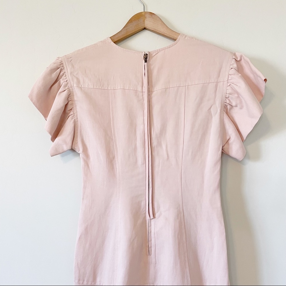 ULLA JOHNSON Otille Dress Lace up Handkerchief hem - Picture 10 of 16